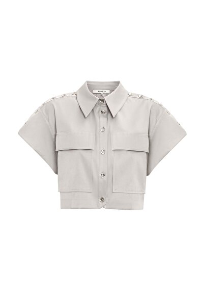 KAMEYA GOLD DÜĞMELİ BLUZ 25S10741