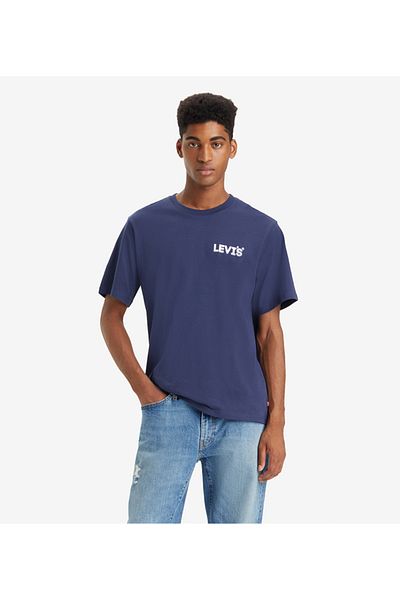 Levi's Blue Ss Relaxed Fit Tee T-Shirt For Men