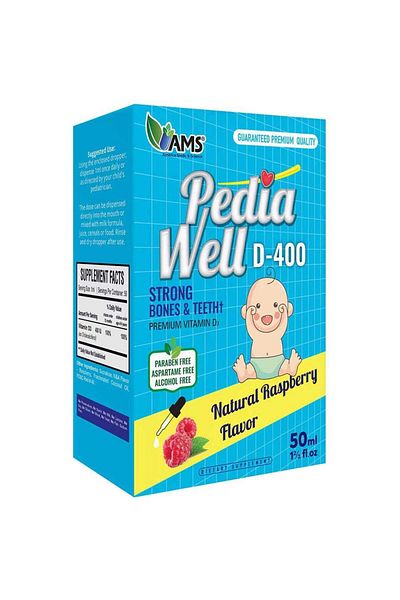 AMS PediaWell D-400 Drops (50 mL)
