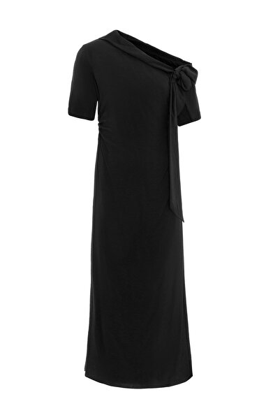 KAMEYA TEK OMUZ KREP ELBİSE 25S40747