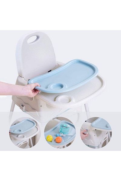 Yelajoy 4 In 1 Baby Feeding High Chair,Fold,Removable Tray with 3 Adjustable Positions,4 Height Adjustable
