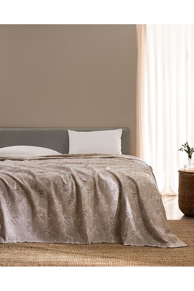 Madame Coco Berne Double Cotton Ecocell Printed Pique - Beige