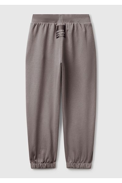 United Colors of Benetton Girl's Anthracite Contrast Logo Label Drawstring Sweatpants