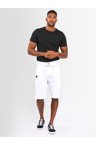 Alessandro Salvarini A. Salvarini Herren Designer Cargo Shorts Cargoshorts Kurze Hose Gürtel As133