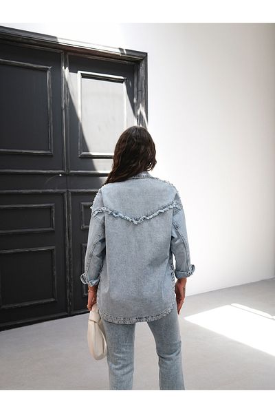 SOLİS MODA Women's Jeans Jacket