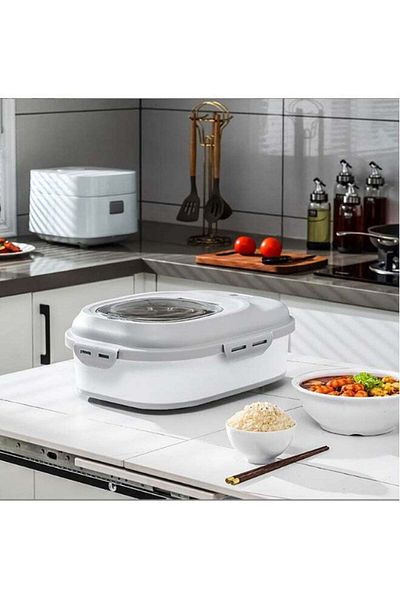 COOYA Food Storage Box, One Piece, With Airtight Lock Lid, Measuring Cup, Foldable, Suitable for Kitchen