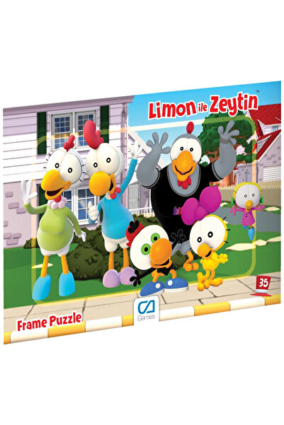CA Games Limon ile Zeytin Lisanslı 35 Parça Çerçeveli 34x24cm Çocuk Puzzle Ya...