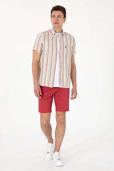 U.S. Polo Assn. Men's Cherry Woven Shorts 50299172-Vr223