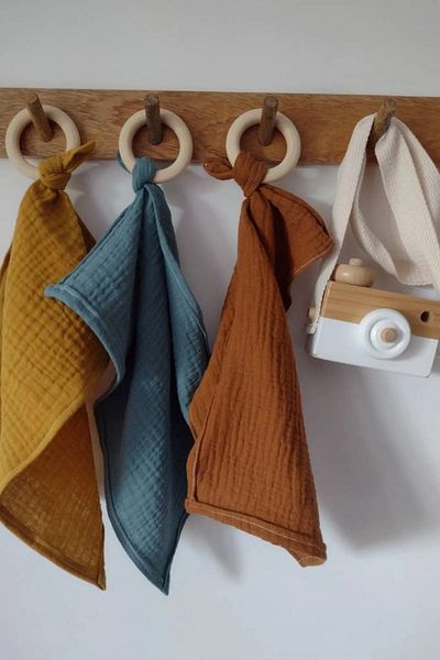 Svava 100% Cotton Muslin Hand Towel – Soft Textured, Quick Drying, Natural Fabric (2 Pieces)