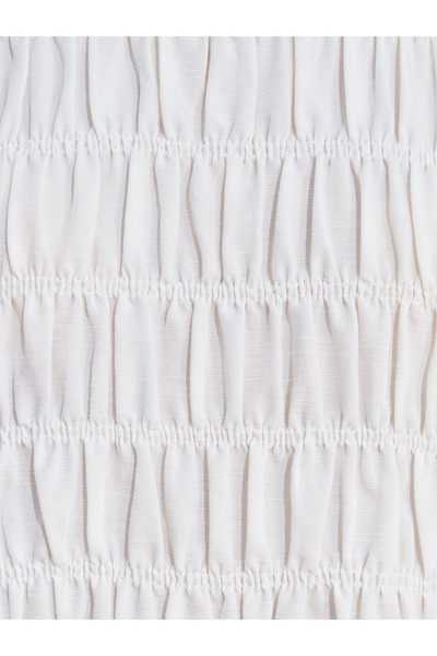 Dilvin 50845 Sleeveless Crop Blouse-Ecru