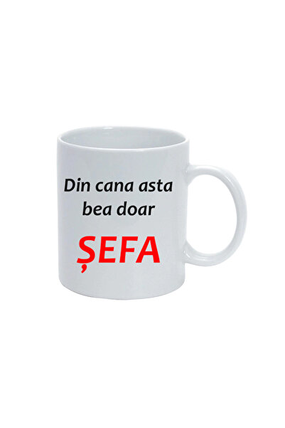 OEM Cana albă personalizată „Numai șeful bea din această cană”, INOVATIX®. 33...