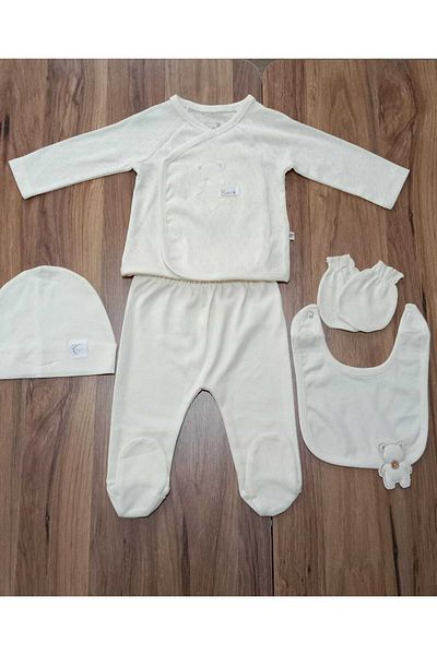 Caramell Cute Bear (with Teddy Bear) Ecru, Beige, Gray, Blue Color Various Men's 5-Piece Hospital Release 1454