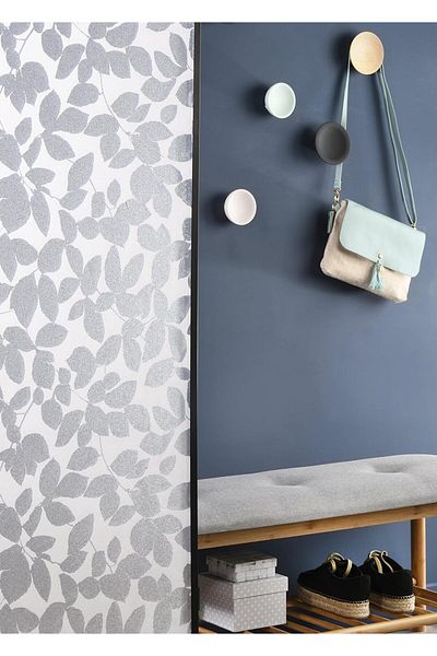 Technojet Furnir decorativ din sticlă cu frunze 45x100cm aspect matuit Aderență statică Bucătărie Baie Fereastră