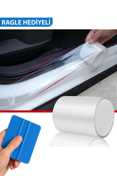 ÖzgürceSeç Folie de protecție transparentă anti-zgârieturi pentru pragul ușii...