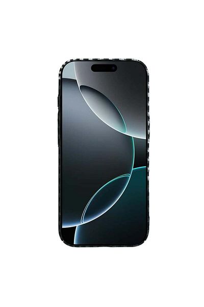 SKYDDAR INNOVATION Cover for iPhone 16 Pro, carbon texture, Carbonite FiberShell, Gray, sticker set
