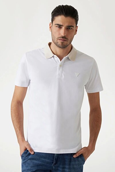 Guess NOLAN SS POLO Pánské bílé tričko M5GP66J1314-G011