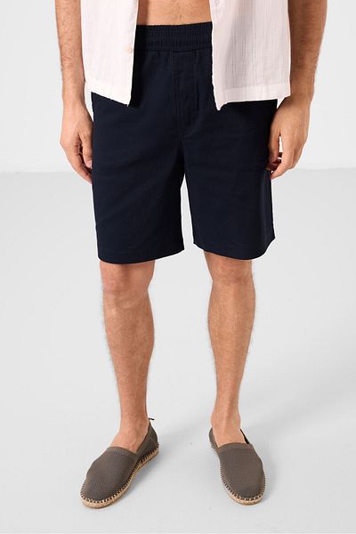 TOMMY LIFE Pantaloni scurți chino pentru bărbați, țesuți, flexibili, albastru bleumarin - 81289