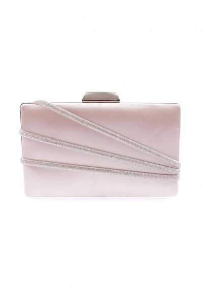 DGN 9274-22y Stoned Women's Evening Dress Portfolio Bag - Nude