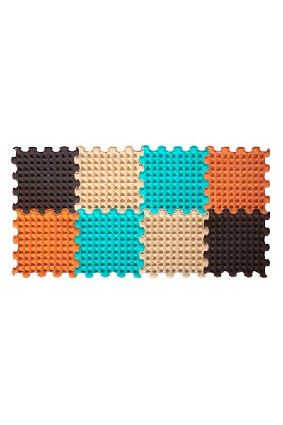 ORTOTO Orthopedic, Sensory Mat, Puzzle Set, 8 Pieces, Little Pyramids Model, Rigid Texture, Multicolor