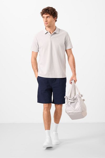 TOMMY LIFE Ανδρικό σορτς Chino με υφαντό ελαφρύ, ελαστικό μπλε Navy Blue - 81292