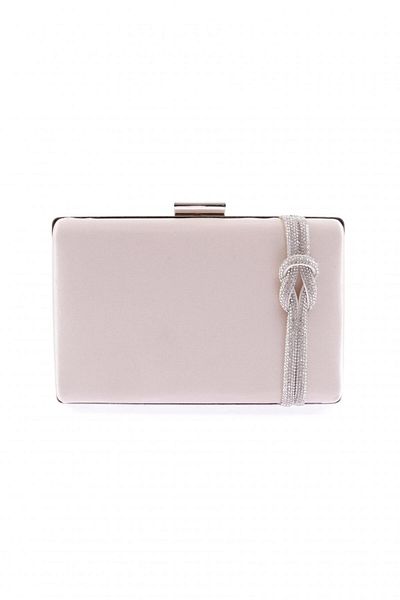 DGN 9275-22y Women's Evening Dress Portfolio Bag with Stone Detail - Nude