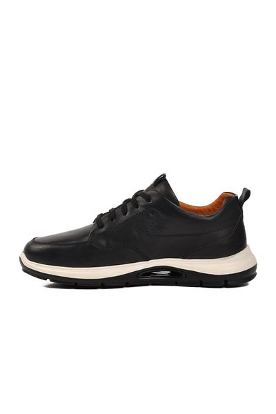 WALKWAY Black Genuine Leather Men's Sneaker Dr.Flexer 822502 m