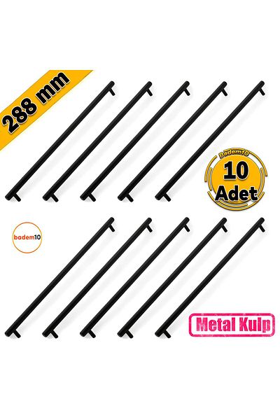 Badem10 Hitit 10 bucăți 288 mm sertar dulap dulap capac mâner mâner mâner metal mâner mobilă bucătărie baie