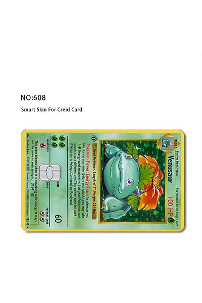 Choice Small chip 608 Pokemon Pikachu Poker Anmie PVC Sticker Film Skin Cover for Credit Card Debit Bank Ca