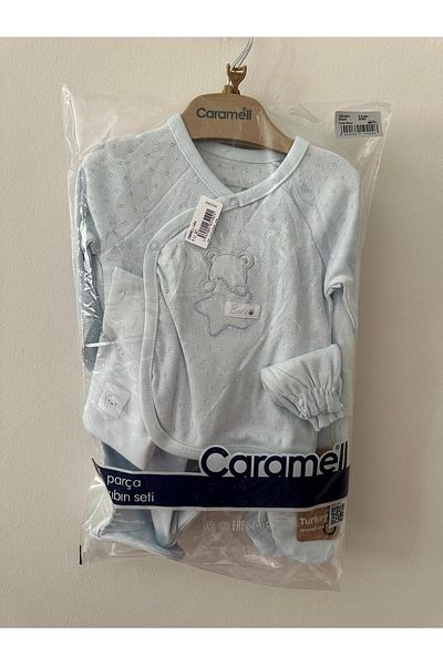 Caramell Cute Bear (with Teddy Bear) Ecru, Beige, Gray, Blue Color Various Men's 5-Piece Hospital Release 1454