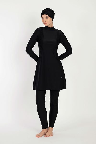 InStyle Μαύρο Hijab μαγιό - 6021 Model