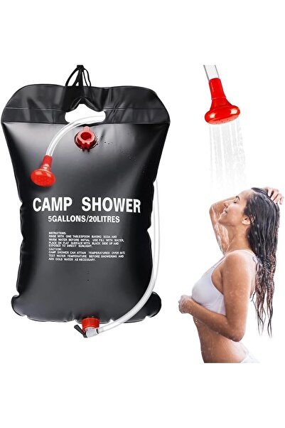 Chermik 20 Litre Solar Isıtıcılı Kamp Duş Torbası – Güneş Işığıyla Su Isıtmalı Taşınabilir Duş