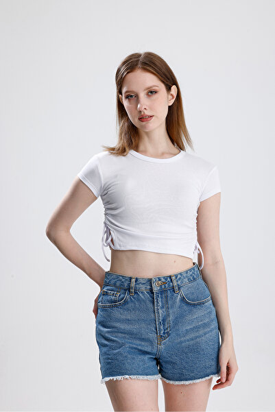 LOVES AGAZA Flexible Crop with Drawstring Side