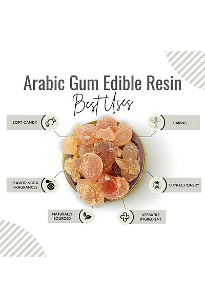 AWAFI MILL Arabic Gum | Edible Resin - Bottle of 100 gram / 3.5 Oz