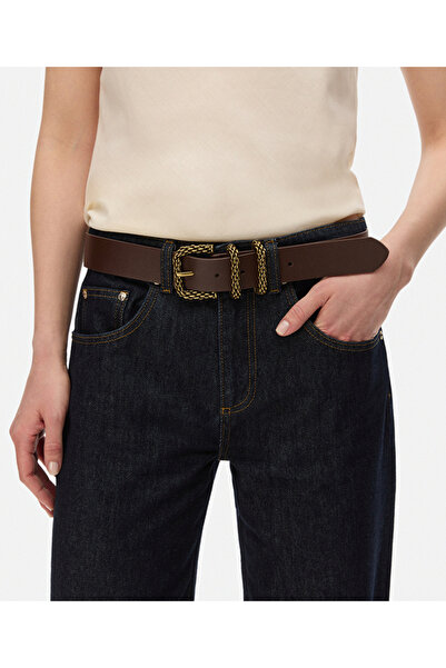 İpekyol Dokulu metal tokalı deri kemer