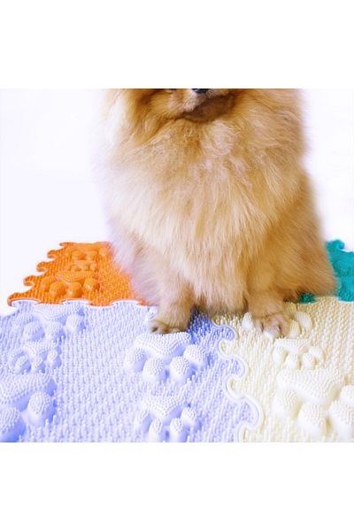 ORTOTO Orthopedic, Sensory Mat, Puzzle Set, 8 Pieces, Lucky Paws Model, Rigid Texture, Multicolor