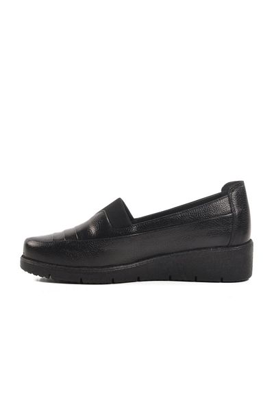 WALKWAY Bb0110 Z Black Genuine Leather Women's Casual Shoes