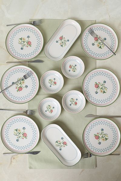 Keramika Rose Line Breakfast Set 12 Pieces for 6 People 22911-13