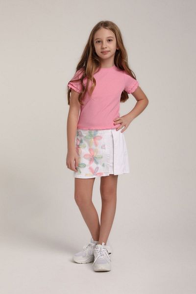 HAUSEkids 5-14 Years New Premium Flow Girl's Shorts Skirt Suit-Pink