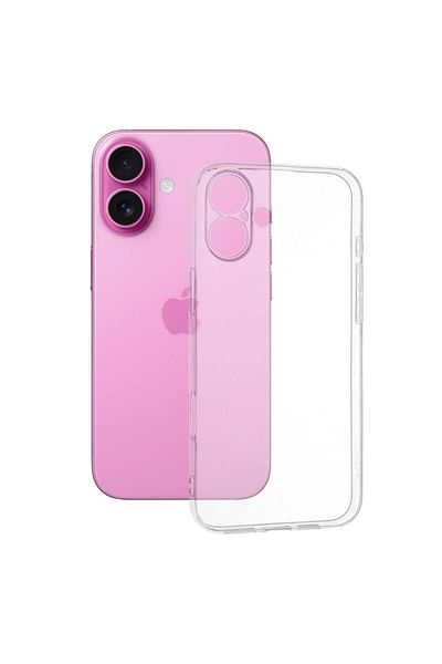 SKYDDAR INNOVATION Husă pentru iPhone 16 Plus, ClearGuard, silicon transparent, transparentă, set de autocolante