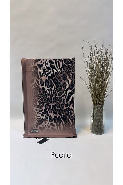 Onur Shawl - Moss Crepe Silk Look Shawl Flowy Quality Stretchy Fabric Fashion Shop Edge Watery Leopard Pattern