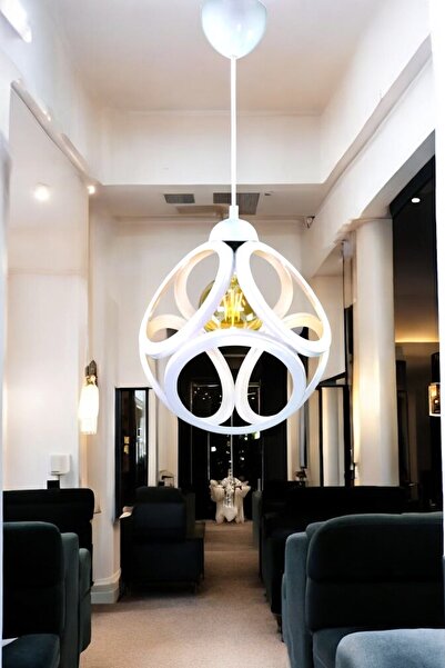 OSC HOME AYDINLATMA TASARIM Tekli Modern Çember Küp Model Sarkıt Avize