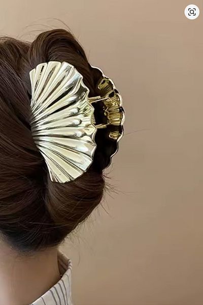 Modex Shiny Gold Color Metal Seashell Latch Clasp (8cm)