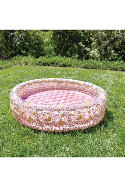 BYCEGU 28932 Şi̇şme 3 Boğumlu Çiçek Desenli Bebek Havuzu 86x25cm Bi̇r Adetti̇r