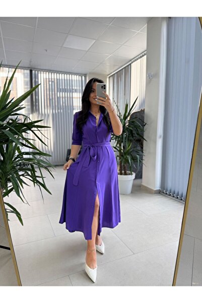 caddstore Cr 1345 Mor Viskon Gömlek Elbise