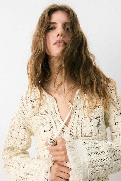 H&M Crochet-look tunic dress