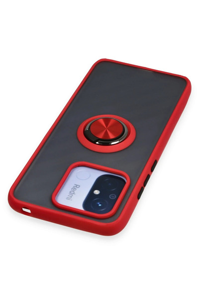 NewFace Xiaomi Redmi 12C Case Montreal Silicone Cover with Ring - Red 1494729709