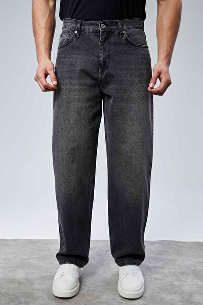 CEDY DENIM High Quality Men's High Waist Baggy Skater Jean Dark Grey-C364