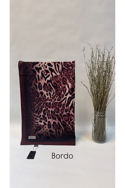 Onur Shawl - Moss Crepe Silk Look Shawl Flowy Quality Stretchy Fabric Fashion Shop Edge Watery Leopard Pattern