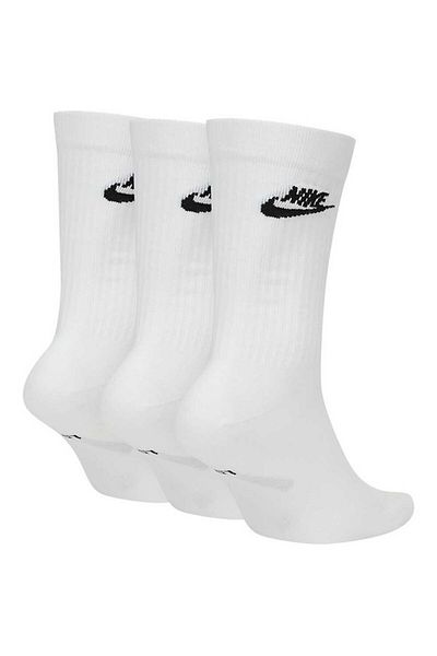 Nike SOCKS Nike Sportswear Everyday Essential Crew 3 Pairs, White, Unisex