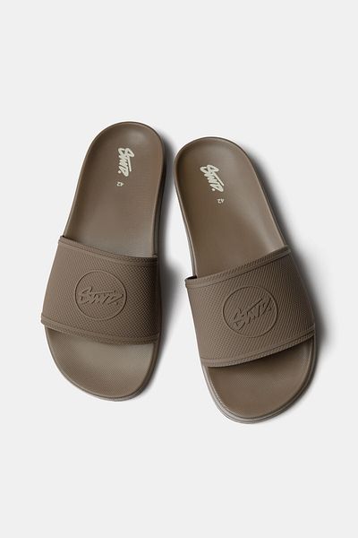 Pull & Bear Rubberised STWD beach sandals